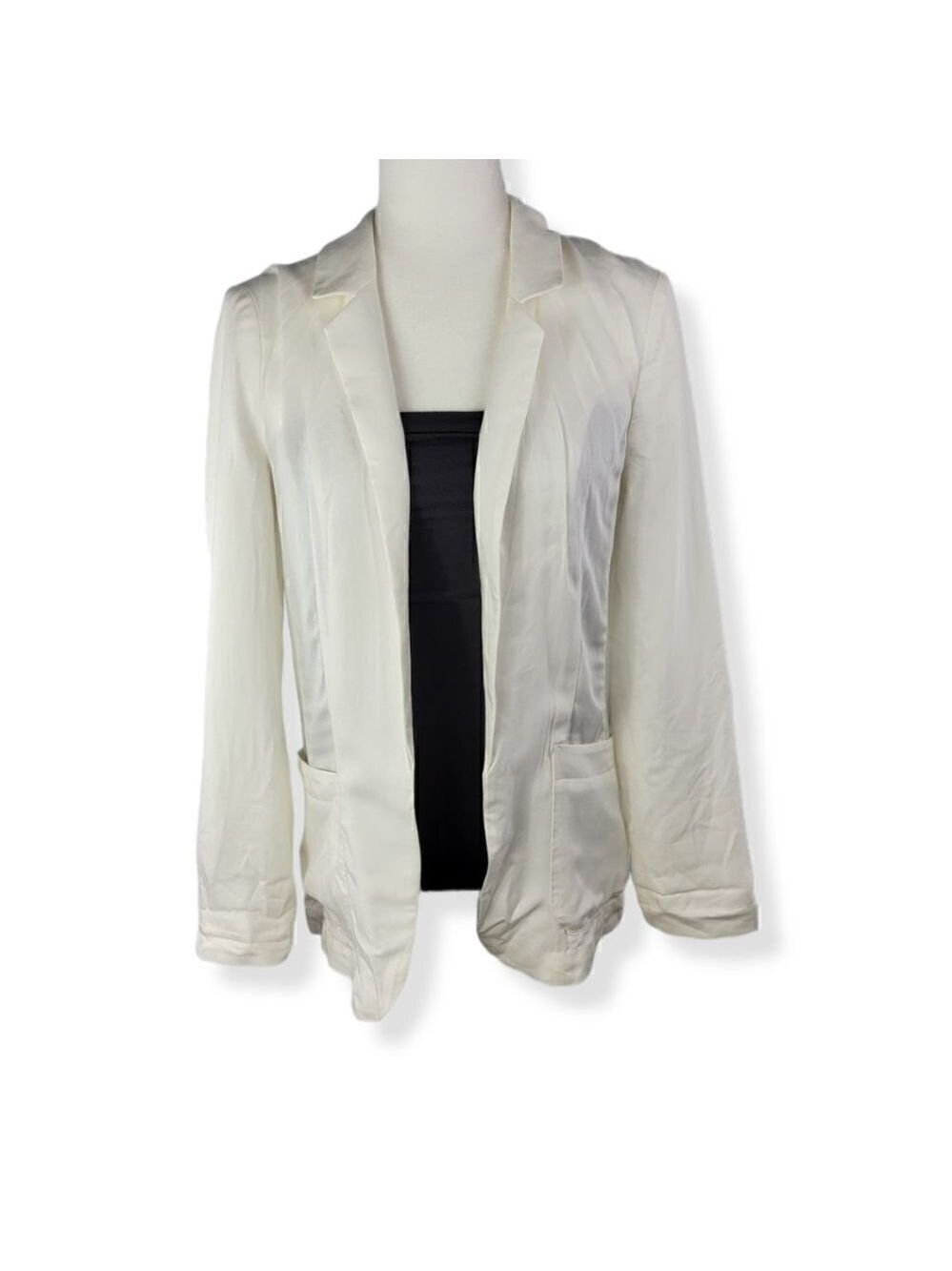 Express White open front blazer Small